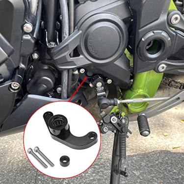 Imagem de LEDISHUN Placa de suporte de câmbio de alumínio para estabilizador de marcha (para veículo Kawasaki) Z900, Z900RS (todos os modelos) (a partir de 2018) (preto)