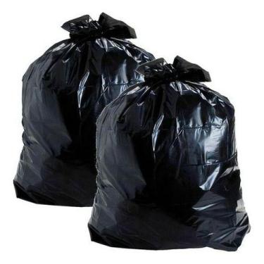 Imagem de Kit 2 Pacotes Saco Lixo Preto 100 Litros Espessura Média 50u - Higipac