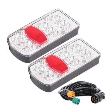 Imagem de 1 Conjunto de Luz Traseira de LED 12V para Carro, Caminhão, Reboque, Luz de Freio Traseira, Sinalizador, Cabo de 5,5m, Chicote Elétrico de 7 Pinos para Caravana, Caminhão e Van