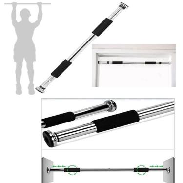 Imagem de Barra Fixa ão De Porta Abdominal Academia Em Casa Exercicios Ajustavel Fitness Treino Multifuncional
