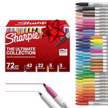 Imagem de SHARPIE Sharpie Permanente Marcadores Ultimate Collection, Fine E Ultra Belas Pontos, 72 Contagem Cores Sortidas 72-Contagem