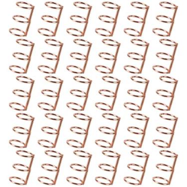 Imagem de Koqye 30 anéis de fichário de metal, anéis de livro de folhas soltas de 20 mm de diâmetro interno, clipe articulado dividido de 3 anéis para cadernos, agendas, álbuns de fotos, diários (ouro rosa)