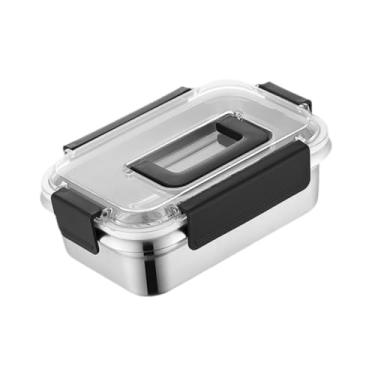 Imagem de AFXGUSD Marmita Bento Box em aço Inoxidável com Fechamento em Quatro Lados, Tampa com Vedação de Silicone, Fácil de Limpar E Design Empilhável para Cozinha E, 4200ml