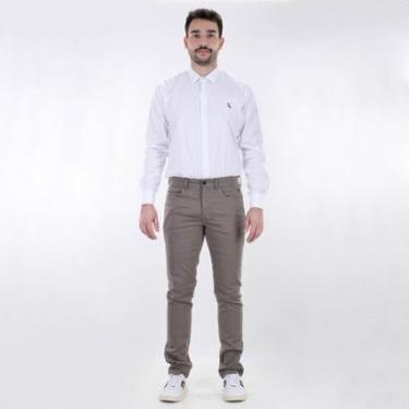 Imagem de Calça Reserva Contínua Skinny Color Cinza - Masculino-Masculino