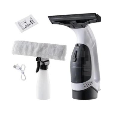 Imagem de Limpa Vidros Elétrico Sem Fio Branco Multifuncional Portátil Recarregá