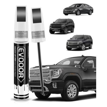 Imagem de EVOOOR Tinta de retoque compatível com GMC Exact Match 2 em 1 tinta de retoque para reparo de lascas e cortes com 2 microaplicadores descartáveis (Titanium Rush Metallic(G6M/WA618G))