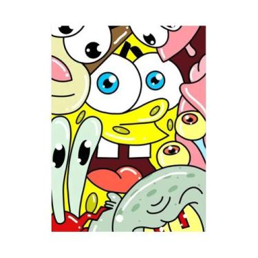 Imagem de Kit De Pintura Em Diamante DIY Do Bob Esponja, Ponto Cruz, Mosaico Par