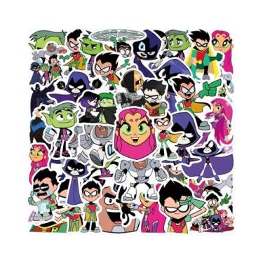 Imagem de Adesivos De Desenho Animado Teen Titans Go 60 Peças Decalques Impermeá