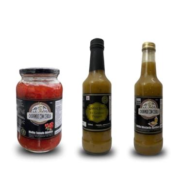 Imagem de Chorando com Cebola, Kit Molhos Lemon Pepper Fit Mostarda Agridoce Tomate Rustico