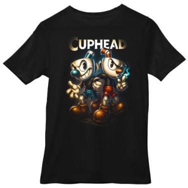 Imagem de Camiseta Estampa Dtf Cuphead Retro Desenho Retrô/vintage - Genérica, P