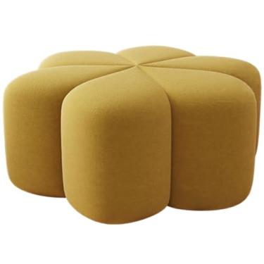 Imagem de Banqueta para pés para sala de estar em forma de pétala apoio para os pés doméstico, banco de sofá de estilo nórdico criativo, trocador de sapato de entrada, sem necessidade de instalação (cor