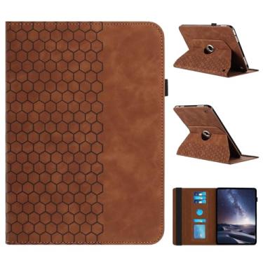 Imagem de Capa giratória para tablet Amazon Kindle Fire HD 10 e 10 Plus (13ª/11ª geração, versão 2023/2021) 10,1 polegadas - 360 graus giratório de couro premium Business Folio com suporte para Fire 10 Plus