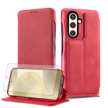 Imagem de Asuwish Capa de celular para Samsung Galaxy S24 Plus S24+ capa de celular carteira com protetor de tela de vidro temperado e flip couro PU suporte para cartão de crédito acessórios S24Plus 24S + S 24