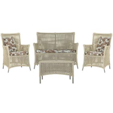 Imagem de Jogo Sofá E 2 Poltronas E Mesa Igapó Fendi E6 Trama Original Rami