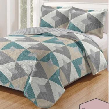 Imagem de Kit Cobre Leito Colcha Daily King 3 Peças Dupla Face Estampado - Modelo 63 - 100% Poliéster