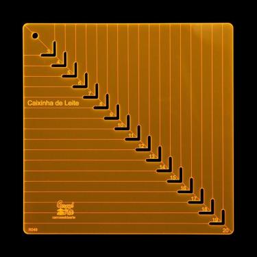 Imagem de Régua Para Patchwork Caixinha De Leite 20 Cm