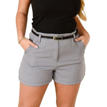 Imagem de Feminina Short Milazzo com Cinto Tecido Alfaiataria - Mitchelgutto, Ci