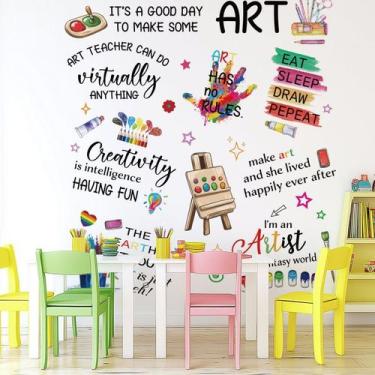 Imagem de Adesivos de parede Art Creative Watercolor Quotes PVC 28x60cm - yiweis