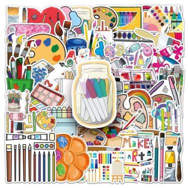 Imagem de Adesivos e suprimentos de arte, 50 unidades à prova d'água para projet