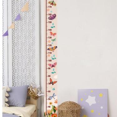 Imagem de Adesivos de parede Butterfly Height Chart Growth Ruler PVC - yiweisai