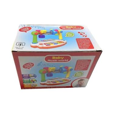 Imagem de Teclado Musical Giratório Colorido Para Bebês, Brinquedo Piano Para Cr