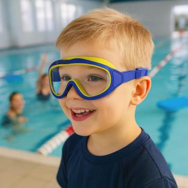 Imagem de Óculos-máscara infantil premium natação-mergulho silicone gi - AURORA,