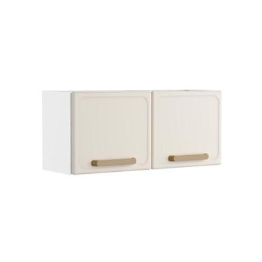 Imagem de Armário Aéreo Cozinha em Aço 80cm 2 Ptas Essência Bertolini, Areia/Bra