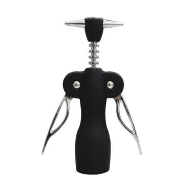 Imagem de Saca rolhas de metal abridor de vinhos luxo preto 18cm - Casita