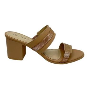 Imagem de TAMANCO RAMARIM FEMININO SALTO MEDIO CASUAL 25-31101 CARAMELO-Feminino