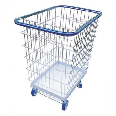 Imagem de Carrinho para Condomínio 300 Litros em Aço Carbono com Bandeja para Transporte de Volumes Prata Higipack