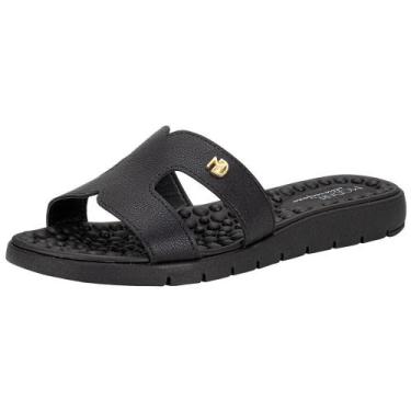 Imagem de Tamanco feminino flat modare 7162330, Preto, 38