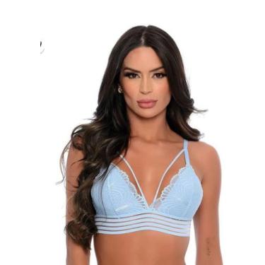 Imagem de Sutiã strappy - Garota Lingerie , Azul bebê, G