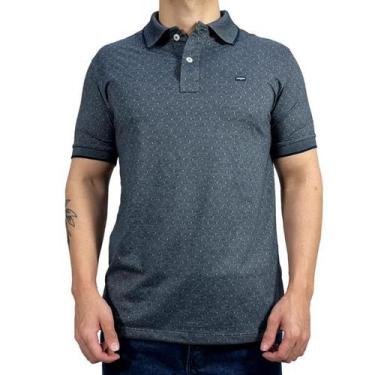 Imagem de Camisa Polo Masculina Original Jacquard Dawson New, Cinza, Escuro, G