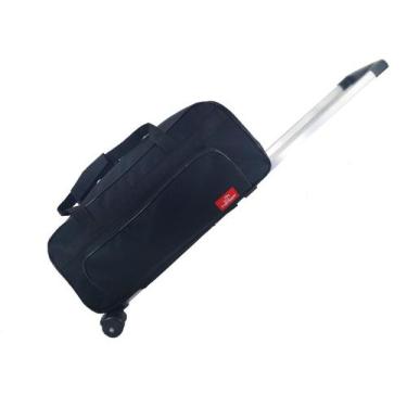 Imagem de Bolsa mala bagagem mão bordo aviao média viagem com rodinha - Preto - 