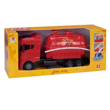 Imagem de Caminhão Bombeiro Fire Tank Espirra Água Orange Toys