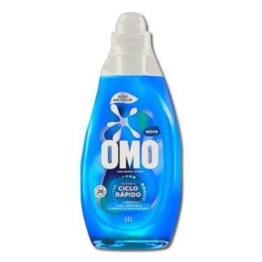 Imagem de Lava Roupas Líquido Omo Ciclo Rápido Ação Antiodor 1,4 Litros