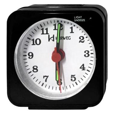 Imagem de Despertador Analógico Quartzo Herweg 2510 034 Preto
