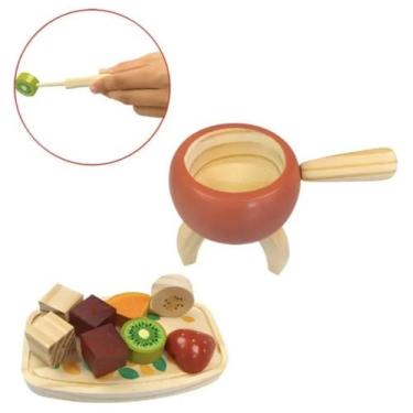 Imagem de Kit Fondue Comidinhas em Madeira - New Art