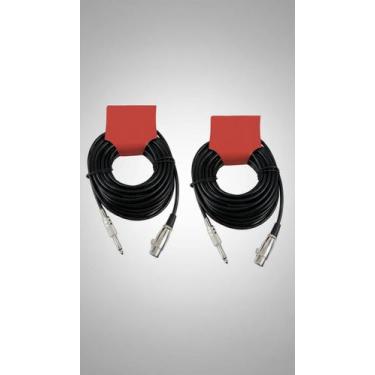 Imagem de Kit 2 Cabos P10 Mono XLR Fêmea 10m - Congratulations Store