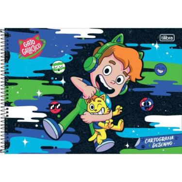 Caderno Quadriculado Gato Galactico Brochurão Capa D Tilibra - MEGA IMPRESS  - Papelaria, Copos Personalizados, Gráfica Rápida e Muiiito mais