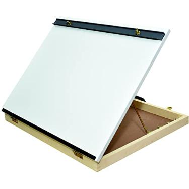 Imagem de Trident - Prancheta portátil artística A1 (MOD. 5008A) | Estojo de madeira com interior espaçoso, regulagem de inclinação e acondicionada em estojo poliondas para transporte