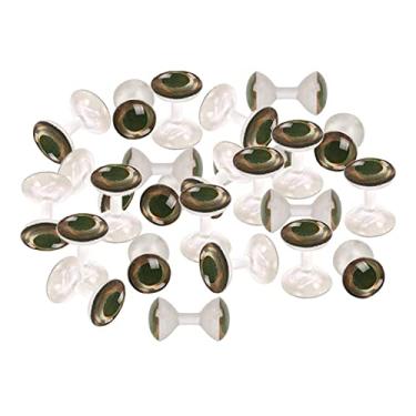 Imagem de Almencla Grânulos de amarração de mosca 25 peças Olhos de pintados Dumbbell Grânulos arredondados Olhos gêmeos Material de amarração de mosca, 6mm
