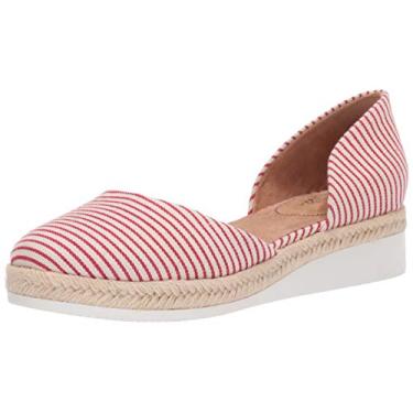 Imagem de LifeStride Cairo Feminino, Lona náutica vermelha/branca, 6.5 Wide
