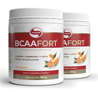 Imagem de Kit 2 BCAA Fort Vitafor Vegano 210g Tangerina