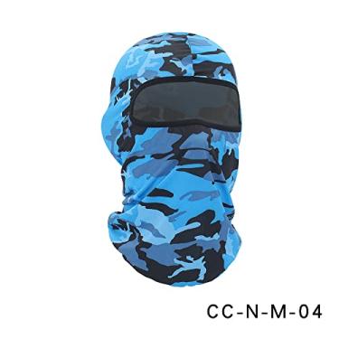 Imagem de Tingpai Ruidong Amazon de equitação ao ar livre capacete de bicicleta à prova de lenço de eça espo vo forro protetor de eça capacete CC-NM-04 Camuflagem S Azul 均码