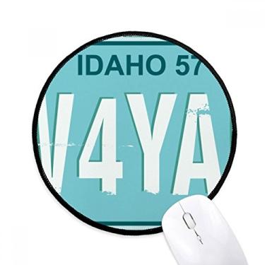 Imagem de DIYthinker American USA Carro placa de licença número mouse pad desktop escritório tapete redondo para computador