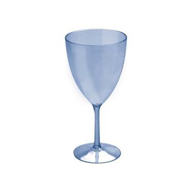 Imagem de Taça De Plástico 330 Ml Vinho Cristal Azul - Plasutil