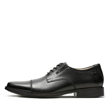 Imagem de Pantofi Oxford Tilden Cap Clarks pentru bărbați, piele neagră, 9 M SUA