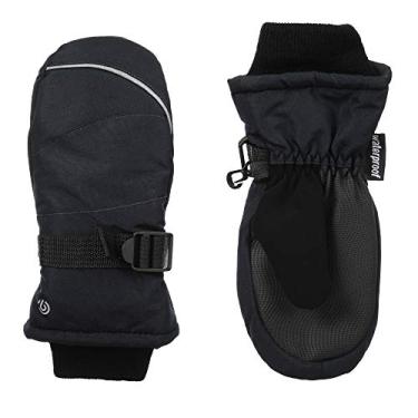 Imagem de C9 Champion Luvas infantis unissex para clima frio à prova de vento e à prova d'água para neve e esqui com acabamento refletivo, Carvão (com acabamento refletivo), 4/7