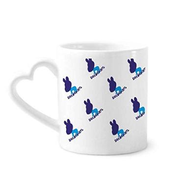 Imagem de Caneca azul repetida da Democracia dos Estados Unidos Caneca de café cerâmica copo de coração de vidro